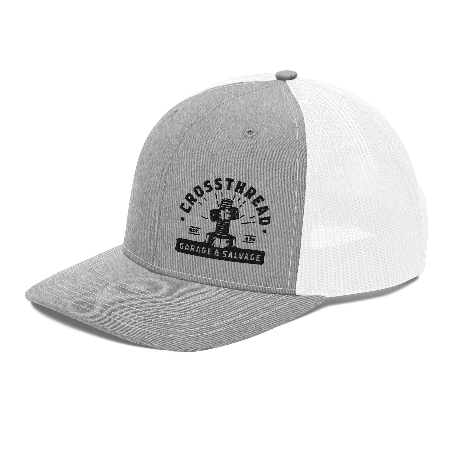 Richardson112 - Black Crossthread Logo Trucker Cap